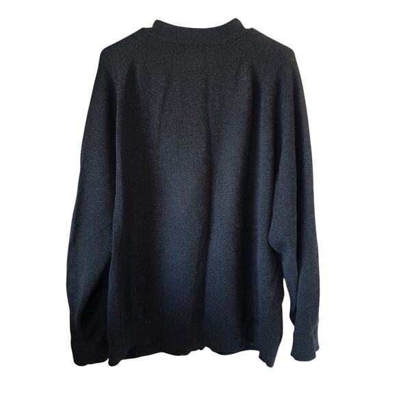 Vintage L.L.Bean Mens Gray Classic Lambswool Cardigan Sweater Size XL Dark Gray - Picture 2 of 4